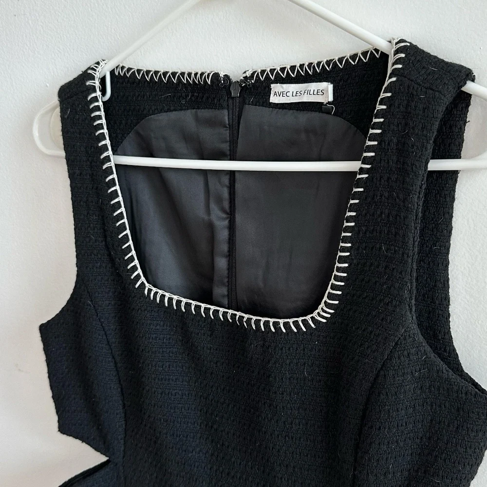 AVEC LES FILLES contrast cut out dress - Picture 2 of 4